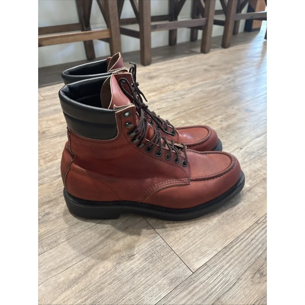 Vintage USA Red Wing 404 Moc Toe Super Sole Leather Work Boot Mens Size 11E